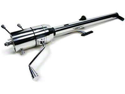 Full Size Chevy Steering Column, Tilt, Column Shift, Brushed Aluminum Finish, ididit, 1967