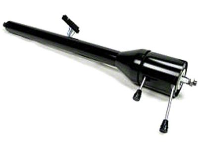 Full Size Chevy Steering Column Tilt, Floor Shift, Black Powder Coated, ididit, 1958