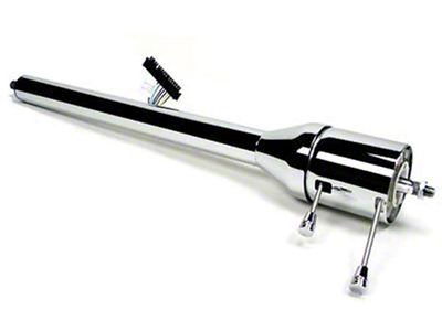 Full Size Chevy Steering Column, Tilt, Floor Shift, BrushedAluminum Finish, ididit,1967