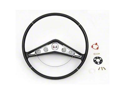 Steering Wheel with Horn Ring and Emblem