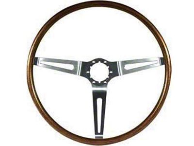 Full Size Chevy Steering Wheel, Simulated Walnut Wood, 1967-1968