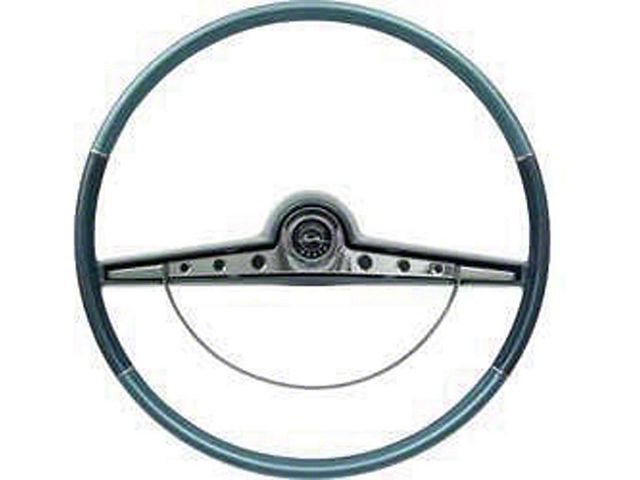 Full Size Chevy Steering Wheel, Two-Tone Blue, Impala, 1963