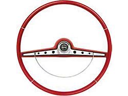 Full Size Chevy Steering Wheel, Two-Tone Red, Impala, 1963