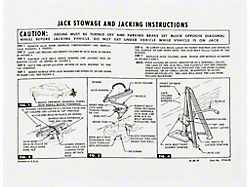 Stowage & Jacking Instructions Sheet, Wagon, 1958 (1958 Brookwood; 1958 Yeoman)