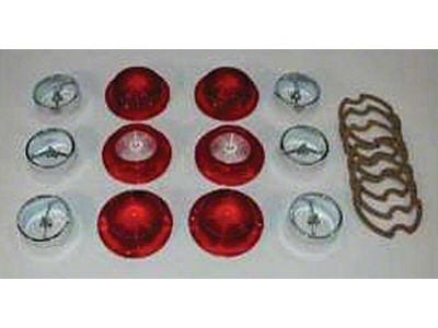 Taillight & Back-Up Light Lens Set,1963 Lenses/Ornament/Gkt