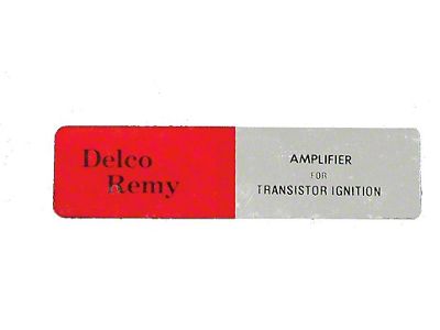 Full Size Chevy Transistorized Ignition Amplifier Decal, 1964-1972
