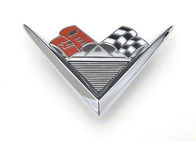 Full Size Chevy Trunk Emblem, 348ci, 1961