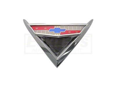 Full Size Chevy Trunk Emblem Assembly, 283ci, 1961