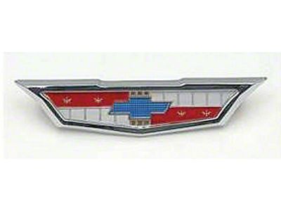 Full Size Chevy Trunk Emblem Assembly, 6-Cylinder, 1961