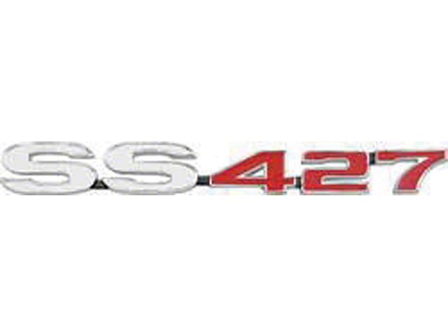 Full Size Chevy Trunk Emblem, SS427, 1968