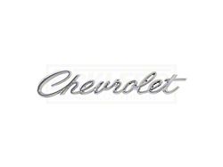 Trunk Lid Emblem, With Word Chevrolet, Biscayne & Impala, 1966 & 1968 (66-68 Biscayne; 66-68 Impala)