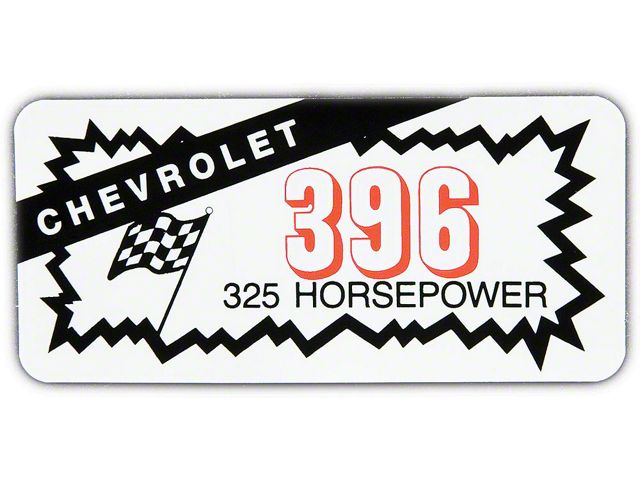 Full Size Chevy Valve-Cover Decal, 396ci/325hp Turbo-Fire, 1965-1972