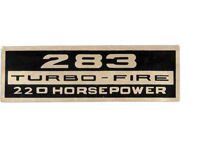 Valve Cover Decal,Turbo-Fire,283ci/220hp,64-66