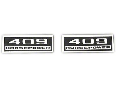 Full Size Chevy Valve Cover Decals, 409hp, 1962