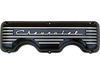 Full Size Chevy Valve Covers, 348ci & 409ci, Black Powder Coated, 1958-1965