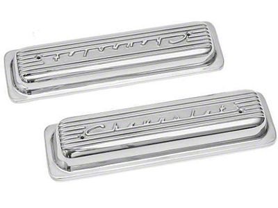 Full Size Chevy Valve Covers, Classic-Style, Aluminum, Polished, 1958-1972