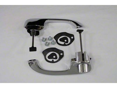 Full Size Chevy Wagon Outer Door Handle, Four Door, Rear, 1965-1968