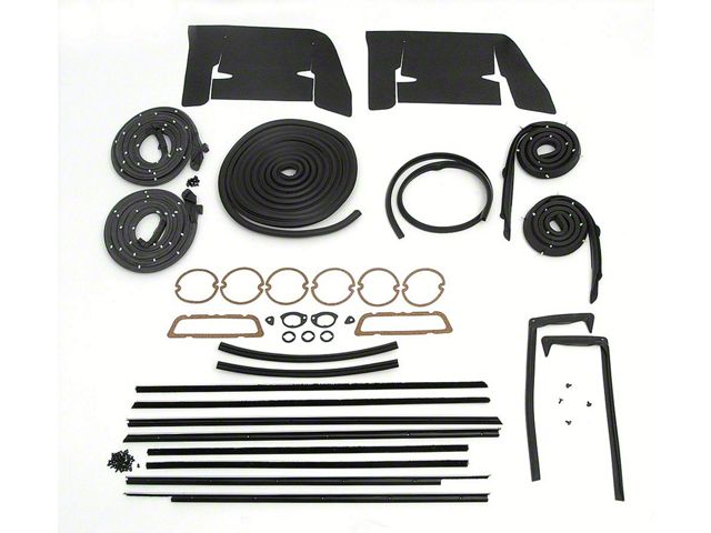 Full Size Chevy Weatherstrip Kit, 2-Door Hardtop, Impala, 1960 (Impala Sports Coupe, Two-Door)