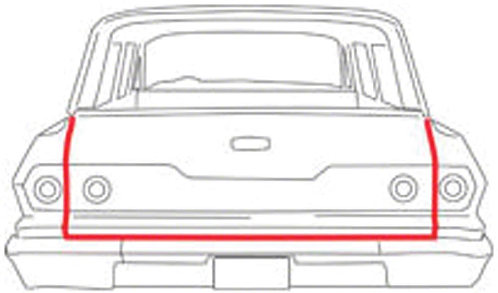 Ecklers Wagon Tailgate With Molded End (61-64 Biscayne; 61-64 Impala)