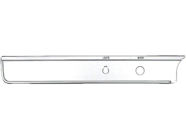 Full Size Chevy Dash Trim, Lights & Wiper Section, For CarsWithout Air Conditioning, Impala, 1965-1966