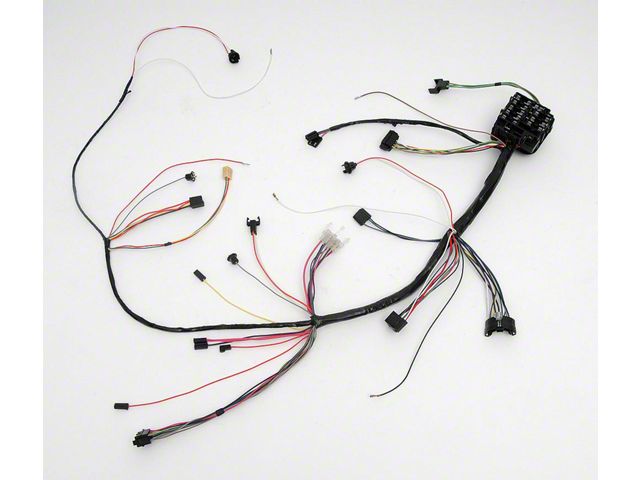 Full Size Chevy Dash Wiring Harness, With Column Shift Automatic Transmission, Warning & Courtesy Lights, 1968