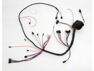 Full Size Chevy Dash Wiring Harness, With Console AutomaticTransmission, Factory Gauges & Air Conditioning, 1968