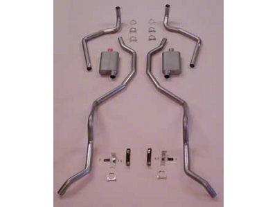 Full Size Chevy Dual Exhaust System, 2-1/2, Big Block 348ci & 409ci, Stainless Steel, With Quickflow Mufflers, 1960-1964