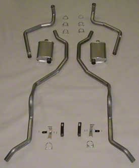 thumbnail image 2 of The Parts Place Inc. Pre-Bent Aluminized Dual Exhaust Kit For 1968-72 Chevelle SB 2 of 6
