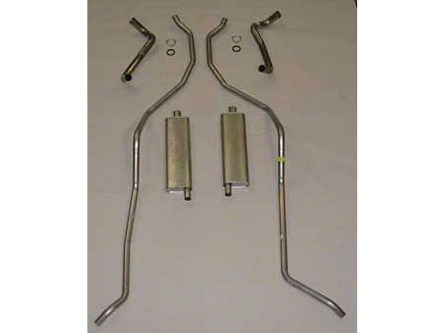 Full Size Chevy Dual Exhaust System, Aluminized, 348ci HighPerformance, Wagon & El Camino, 1959