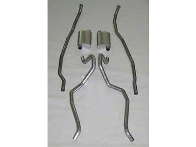 Full Size Chevy Dual Exhaust System, Big Block, With Stock Exhaust Manifolds, 2-1 & 2, Turbo, Aluminized, 1965-1966