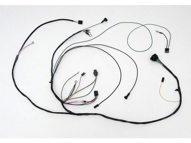 Full Size Chevy Engine Wiring Harness, 6-Cylinder, For CarsWith Warning Lights & Air Conditioning, 1965-1966