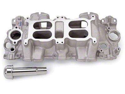 Full Size Chevy Intake Manifold, 348 & 409ci, Dual-Quad, Large Port, Aluminum, Edelbrock, 1958-65