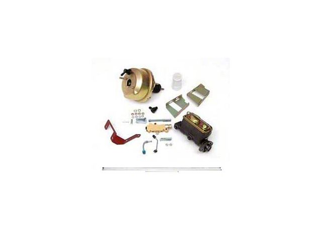 Full Size Chevy Power Booster Dual Master Cylinder Conversion Kit, For Disc Brakes, With GM Proportioning Valve, 1958-1964