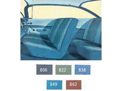 Full Size Chevy Preassembled Door Panel & Quarter Trim Panel Interior Kit Service, 2-Door Hardtop, Bel Air, 1960