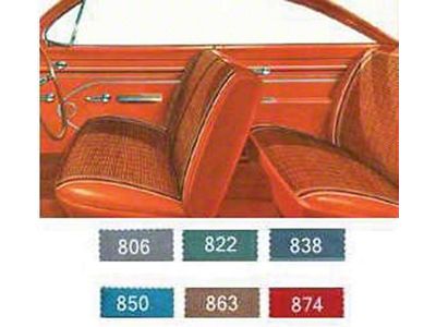 Full Size Chevy Preassembled Door Panel & Quarter Trim Panel Interior Kit Service, 2-Door Hardtop, Bel Air, 1961