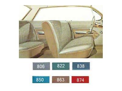 Full Size Chevy Preassembled Door Panel & Quarter Trim Panel Interior Kit Service, 4-Door Hardtop, Bel Air, 1961