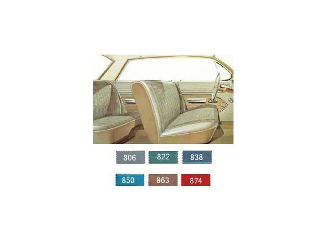 Full Size Chevy Preassembled Door Panel & Quarter Trim Panel Interior Kit Service, 4-Door Hardtop, Bel Air, 1961