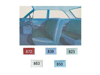 Full Size Chevy Preassembled Door Panel & Quarter Trim Panel Interior Kit Service, 4-Door Sedan, Bel Air, 1963