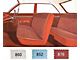 Full Size Chevy Preassembled Door Panel & Quarter Trim Panel Interior Kit Service, 4-Door Sedan, Biscayne, 1963 (Biscayne Sedan, Four-Door)