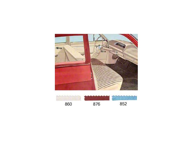 Full Size Chevy Preassembled Door Panel & Quarter Trim Panel Interior Kit Service, 4-Door Sedan, Biscayne, 1964 (Biscayne Sedan, Four-Door)