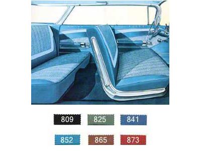 Full Size Chevy Preassembled Door Panel & Quarter Trim Panel Interior Kit Service, 4-Door Hardtop, Impala, 1960 (Impala Coupe, Four-Door)