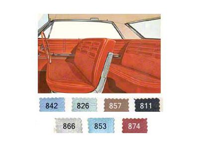 Full Size Chevy Preassembled Door Panel & Quarter Trim Panel Interior Kit Service, 4-Door Hardtop, Impala, 1963 (Impala Coupe, Four-Door)