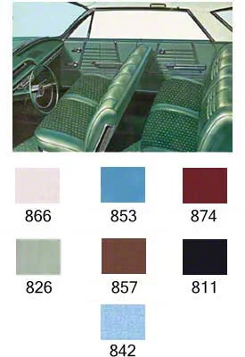 Full Size Chevy Preassembled Door Panel Quarter Trim Panel Interior Kit Service 4 Door Hardtop Impala 1964 Impala Coupe Four Door