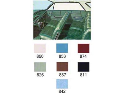 Full Size Chevy Preassembled Door Panel & Quarter Trim Panel Interior Kit Service, 4-Door Hardtop, Impala, 1964 (Impala Coupe, Four-Door)