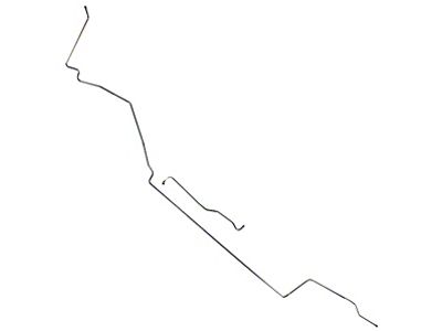 Galaxie Convertible Manual Drum Brake Lines, Front To Rear,2-Piece OE Steel, 1967 (Manual Drum Brakes)