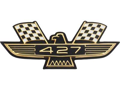 Galaxie Fender Emblem, 427 Bird, Black/Gold, 1963-1964