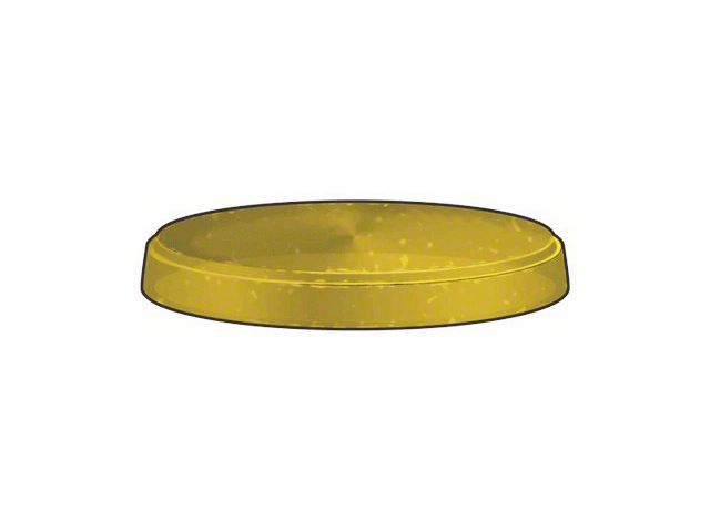 Garnish Moulding Insert - Yellow-Brown - Oval - 2-5/8 - Ford Deluxe