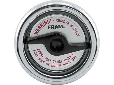 Gas Cap - Bright Finish With Black Knob - Replacement Type - Except Station Wagon, Ranchero & Futura (60-69 Falcon; 61-65 Falcon Sedan Delivery)