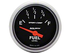 Auto Meter Sport-Comp Series 2-1/16-Inch Fuel Level Gauge; 0 ohm Empty to 30 ohm Full