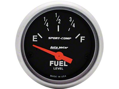 Auto Meter Sport-Comp Series 2-1/16-Inch Fuel Level Gauge; 0 ohm Empty to 30 ohm Full
